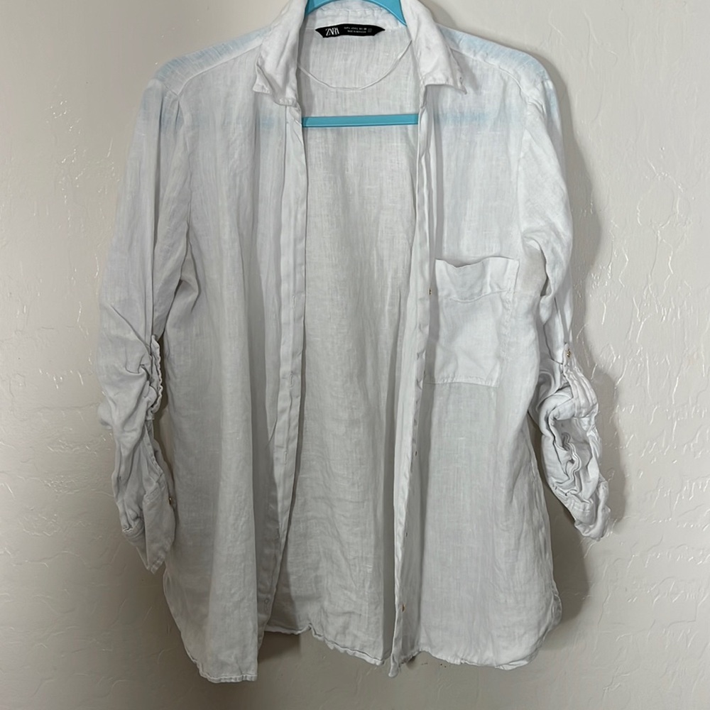 Linen 100 % shirt Zara